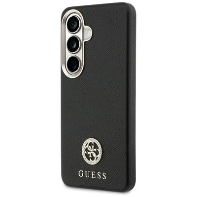 Guess Rhinestone Round Logo MagSafe Case for Samsung Galaxy S26+ - Black