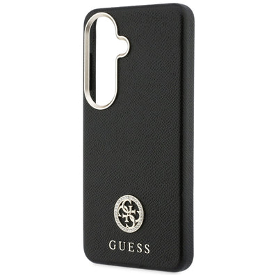 Guess Rhinestone Round Logo MagSafe Case for Samsung Galaxy S26+ - Black