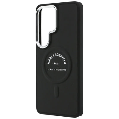 Karl Lagerfeld Embossed Ring RSG Logo MagSafe Case for Samsung Galaxy S26 Ultra - Black