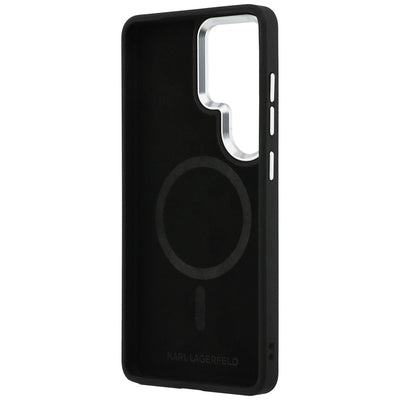 Karl Lagerfeld Embossed Ring RSG Logo MagSafe Case for Samsung Galaxy S26 Ultra - Black