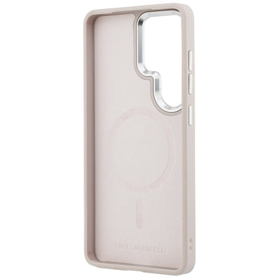 Karl Lagerfeld Embossed Ring RSG Logo MagSafe Case for Samsung Galaxy S26 Ultra - Pink