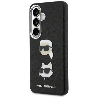 Karl Lagerfeld Saffiano Double Heads Metal Case for Samsung Galaxy S26 - Black