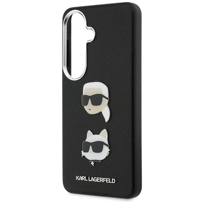 Karl Lagerfeld Saffiano Double Heads Metal Case for Samsung Galaxy S26 - Black