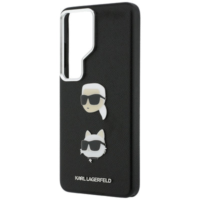 Karl Lagerfeld Saffiano Double Heads Metal Case for Samsung Galaxy S26 Ultra - Black
