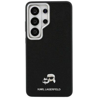 Karl Lagerfeld Saffiano KC Metal Logo MagSafe Case for Samsung Galaxy S26 Ultra - Black