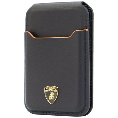 Lamborghini D1 Genuine Leather MagSafe mobile phone wallet - black and orange — Audi
