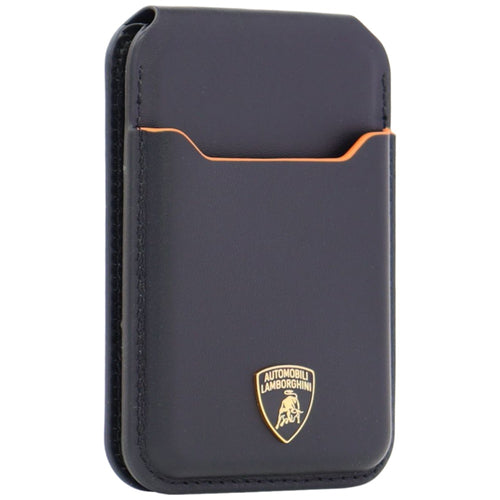 Lamborghini D1 Genuine Leather MagSafe mobile phone wallet - black and orange — Audi