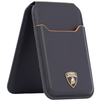 Lamborghini D1 Genuine Leather MagSafe mobile phone wallet - black and orange — Audi