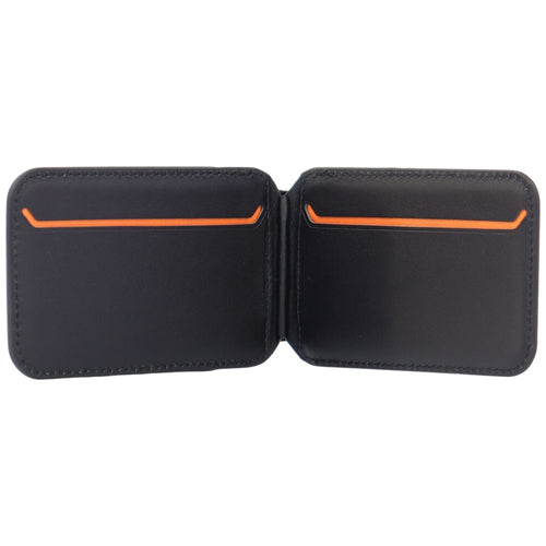 Lamborghini D1 Genuine Leather MagSafe mobile phone wallet - black and orange — Audi