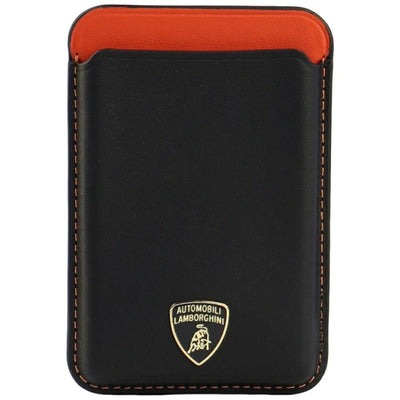 Lamborghini Urus D8 Genuine Leather MagSafe Magnetic Phone Wallet - Black and Red — Audi