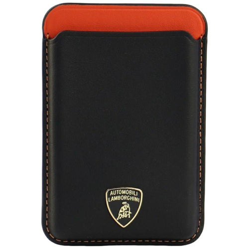 Lamborghini Urus D8 Genuine Leather MagSafe Magnetic Phone Wallet - Black and Red — Audi
