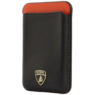 Lamborghini Urus D8 Genuine Leather MagSafe Magnetic Phone Wallet - Black and Red — Audi