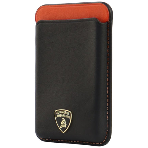 Lamborghini Urus D8 Genuine Leather MagSafe Magnetic Phone Wallet - Black and Red — Audi