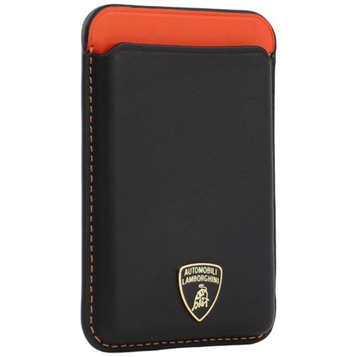 Lamborghini Urus D8 Genuine Leather MagSafe Magnetic Phone Wallet - Black and Red — Audi