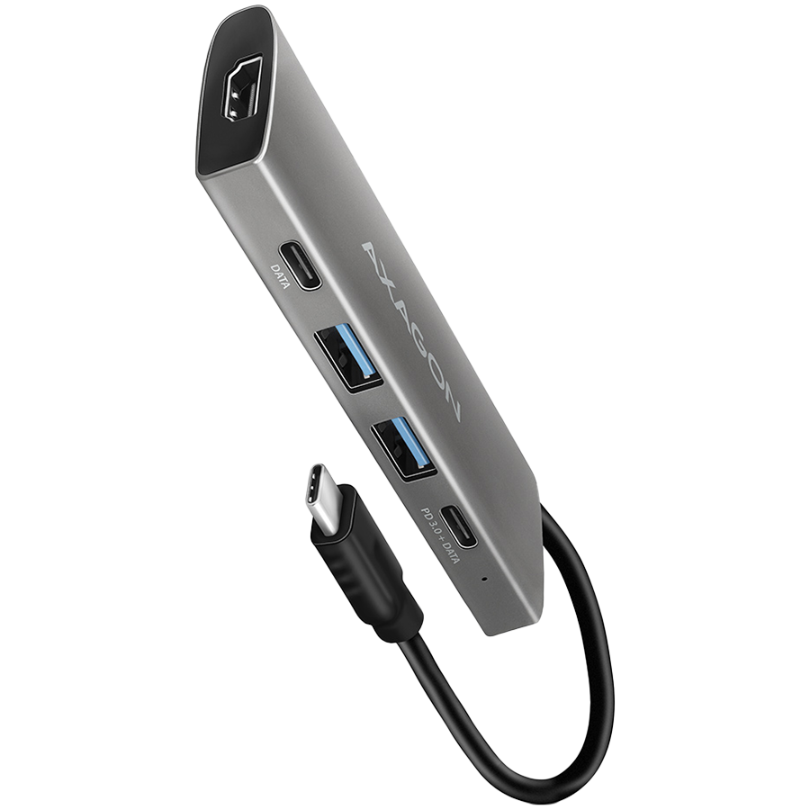 AXAGON HMC-5G2 2x USB-A + 2x USB-C + HDMI, USB-C 3.2 Gen 2 10Gbps hub, PD 60W, 13cm USB-C cable
