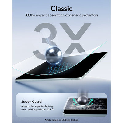 ESR Paper Feel Tempered Glass for iPad Air 10.9” (2020/2022) / 11” (2024/2025/2026)