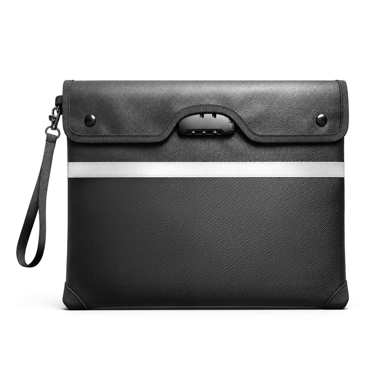 OTN-38 RFID Fireproof Document Bag with Combination Lock 37.5 x 29.5 cm - Black — Hurtel