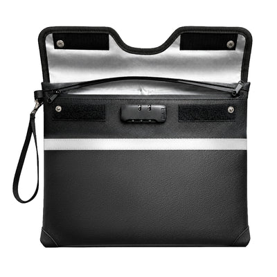 OTN-38 RFID Fireproof Document Bag with Combination Lock 37.5 x 29.5 cm - Black — Hurtel