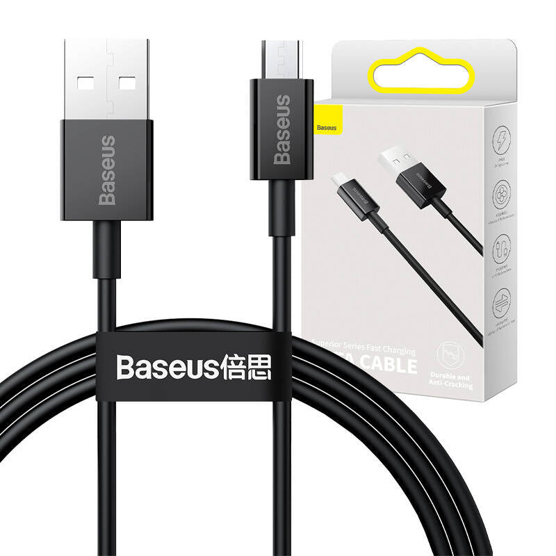 Baseus Superior Series Cable USB to micro USB, 2A, 1m (black) - Product Image 1