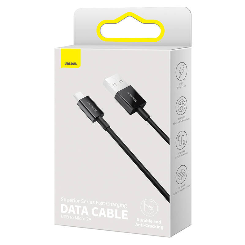 Baseus Superior Series Cable USB to micro USB, 2A, 2m (black) - Product Image 6