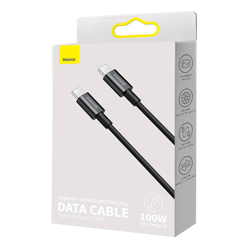 Baseus Superior Series Cable USB-C to USB-C, 100W, 1m (black) - Product Image 8