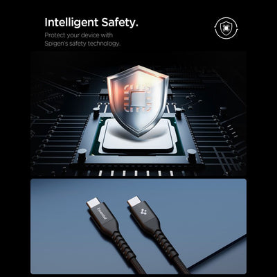 Spigen EB10010CCA Essential USB-C / USB-C 100W 100CM Cable - Black