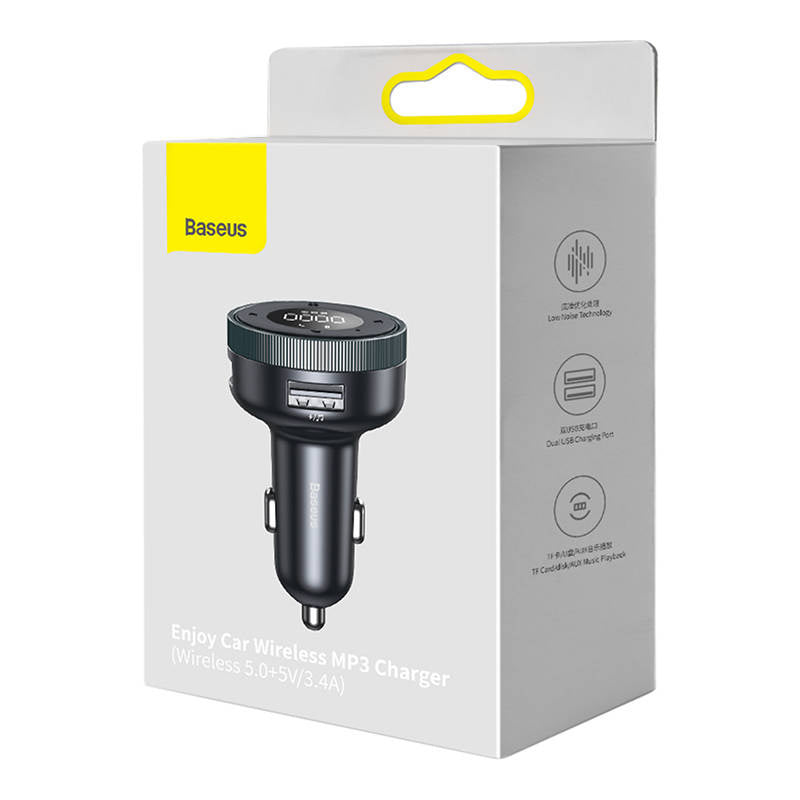 Baseus Enjoy Car Wireless MP3 Charger, Bluetooth 5.0, microSD, AUX (black) - Product Image 8