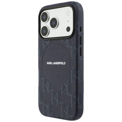 Karl Lagerfeld Monogram Logo MagSafe Case for iPhone 17 Pro - Blue