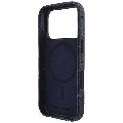 Karl Lagerfeld Monogram Logo MagSafe Case for iPhone 17 Pro - Blue