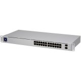 Ubiquiti UniFi Switch 24 is a fully managed Layer 2 switch with (24) Gigabit Ethernet ports and (2) Gigabit SFP ports for fib