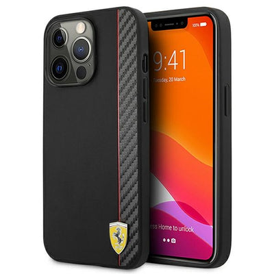 Ferrari On Track Carbon Stripe Case for iPhone 13 / 13 Pro - Black