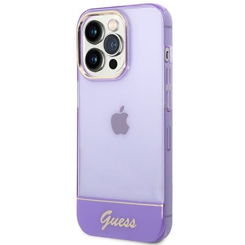 Guess Translucent Case for iPhone 14 Pro Max - Purple