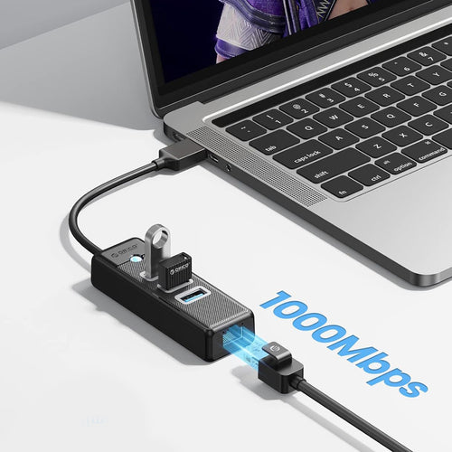 USB-A (male) || USB-A (female) || RJ45 (female) \ 0.15 m \ 2500 Mbps — Orico