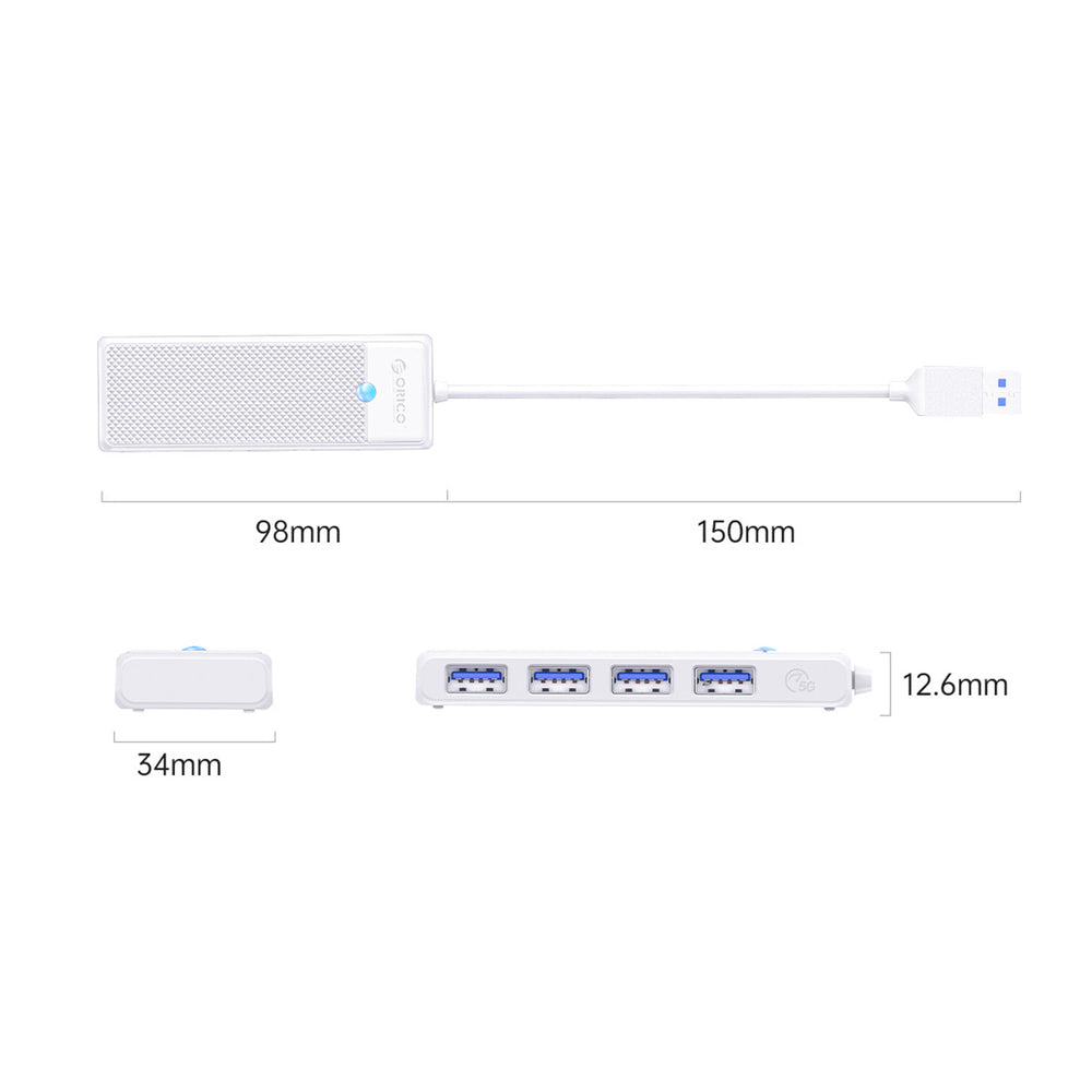 USB-A (male) || USB-A (female) \ 1.8 m \ White — Orico