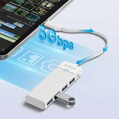 USB-A (female) || USB-C (męski) \ 0.15 m \ White — Orico