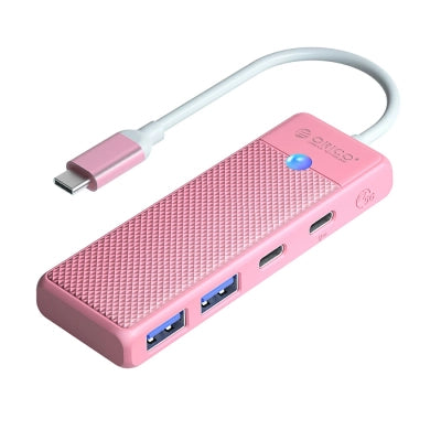 USB-A (female) || USB-C (female) || USB-C (męski) \ 0.15 m \ Pink — Orico