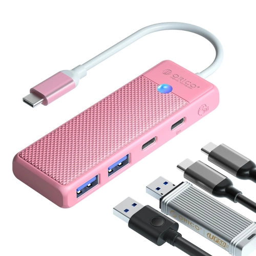 USB-A (female) || USB-C (female) || USB-C (męski) \ 0.15 m \ Pink — Orico