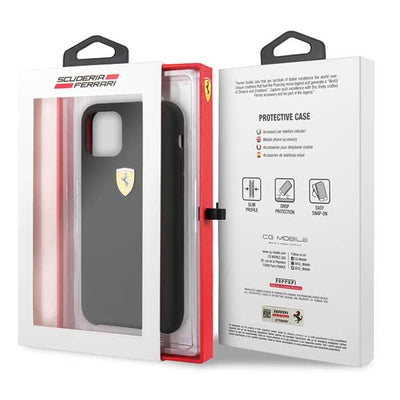 Ferrari Silicone Case for iPhone 11 Pro Max - Black