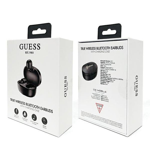 Guess Bluetooth Wireless Headphones GUTWST30BKTWS + Docking Station - Black
