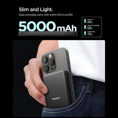 Spigen Essential EA2205MQ 5000MAH 22.5W QI2 Power Bank - Black