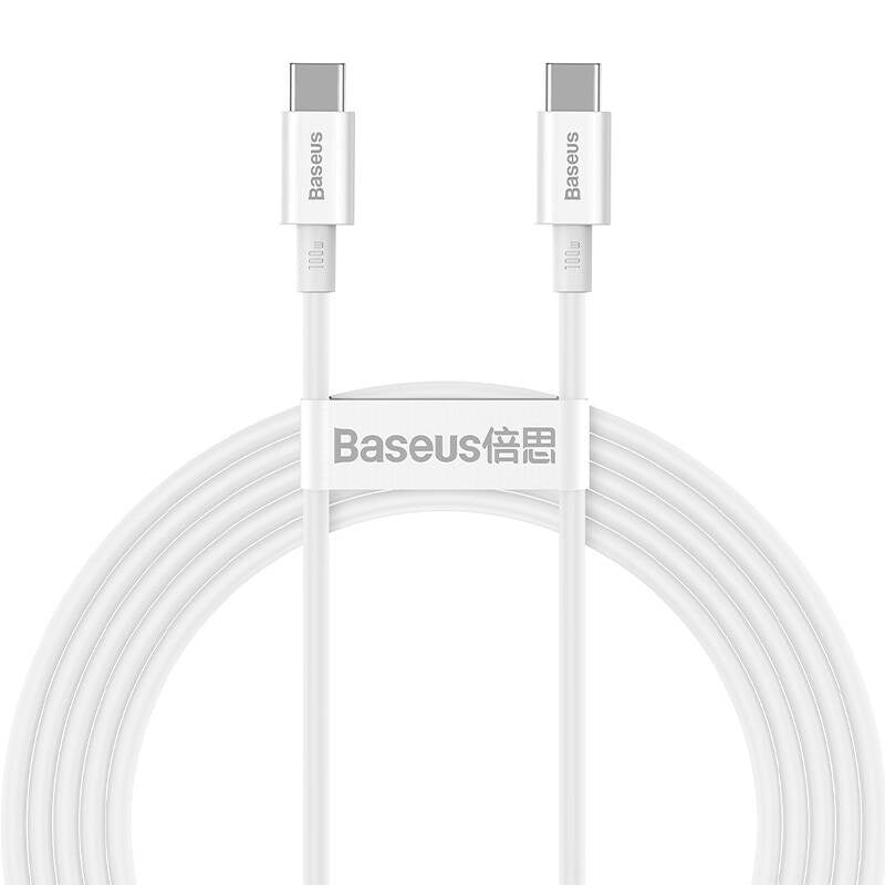 Baseus Superior Series Cable USB-C to USB-C, 100W, 2m (white) - Product Image 2