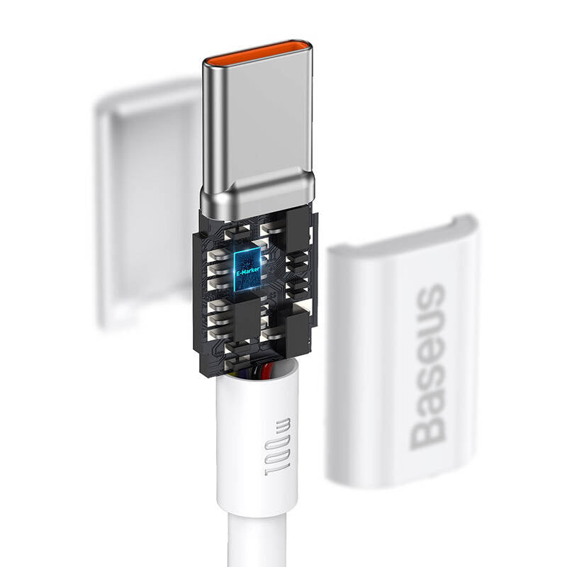 Baseus Superior Series Cable USB-C to USB-C, 100W, 2m (white) - Product Image 7