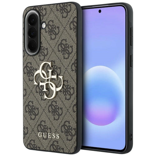 Guess Leather 4G Metal Logo Case for Samsung Galaxy A37 5G - Brown