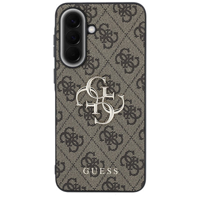 Guess Leather 4G Metal Logo Case for Samsung Galaxy A37 5G - Brown