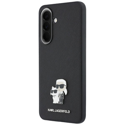 Karl Lagerfeld Saffiano Case with K&C Metal Logo for Samsung Galaxy A57 5G - Black