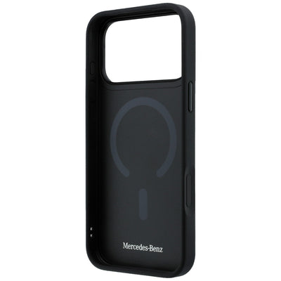 Mercedes Leather with Crossed Lines MagSafe case for iPhone 17 Pro - black