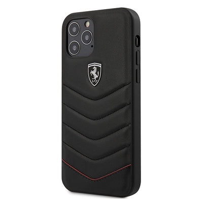 Ferrari Off Track Quilted Case for iPhone 12 / 12 Pro - Black