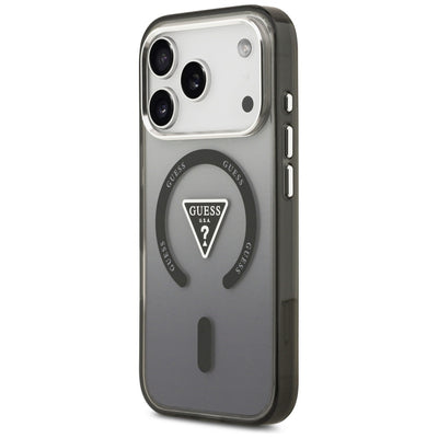 Guess IML Gradient Triangle Logo MagSafe Case for iPhone 17 Pro - Black