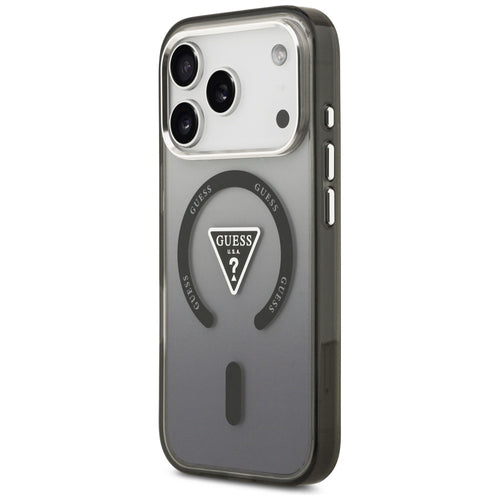 Guess IML Gradient Triangle Logo MagSafe Case for iPhone 17 Pro - Black