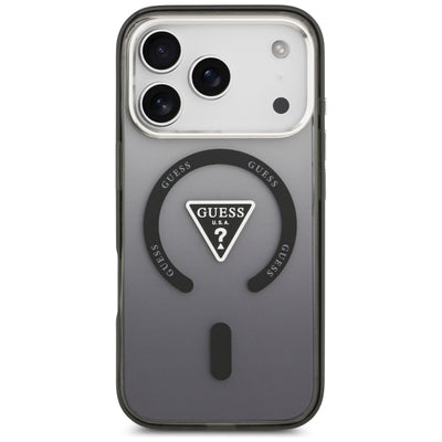 Guess IML Gradient Triangle Logo MagSafe Case for iPhone 17 Pro - Black